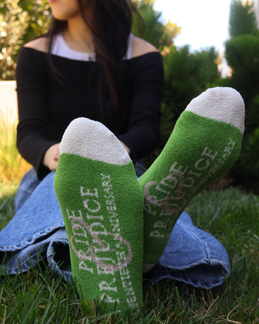 Pride & Prejudice "I'm Quite at My Leisure" Fuzzy Socks