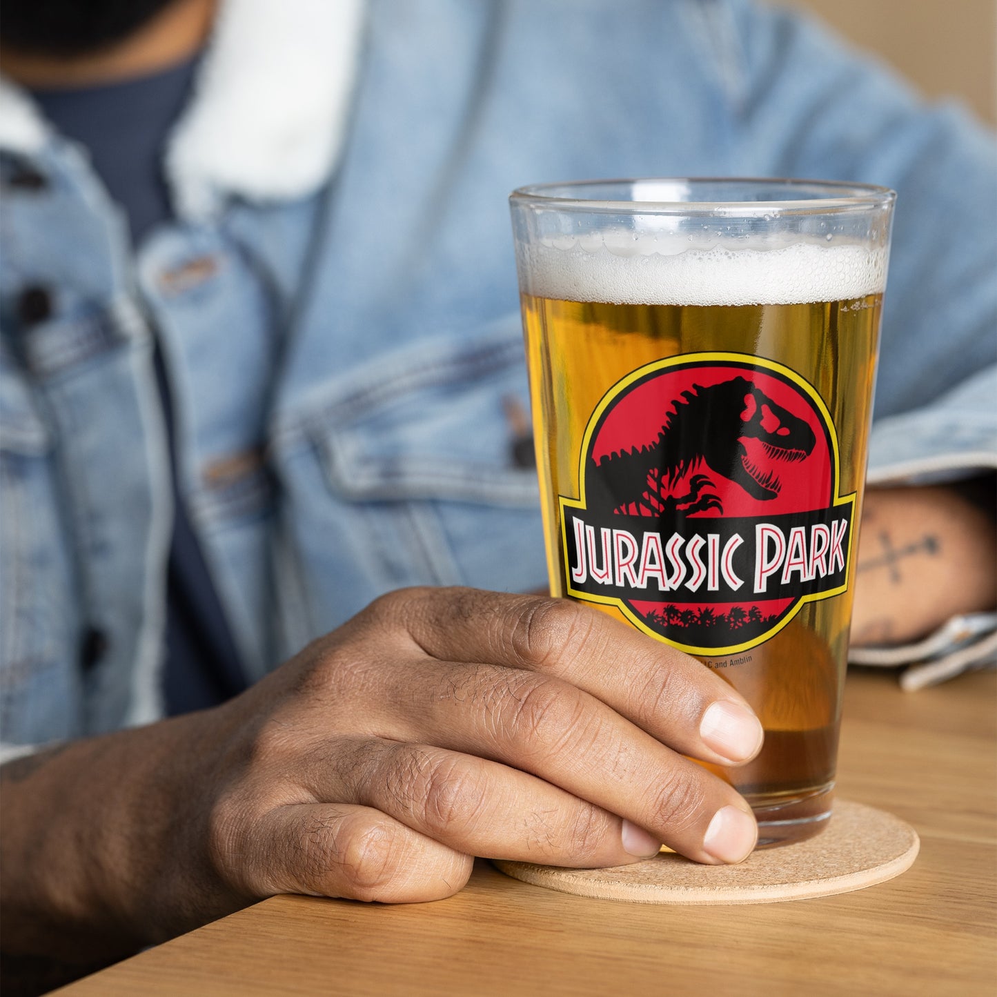 Jurassic Park Logo Pint Glass
