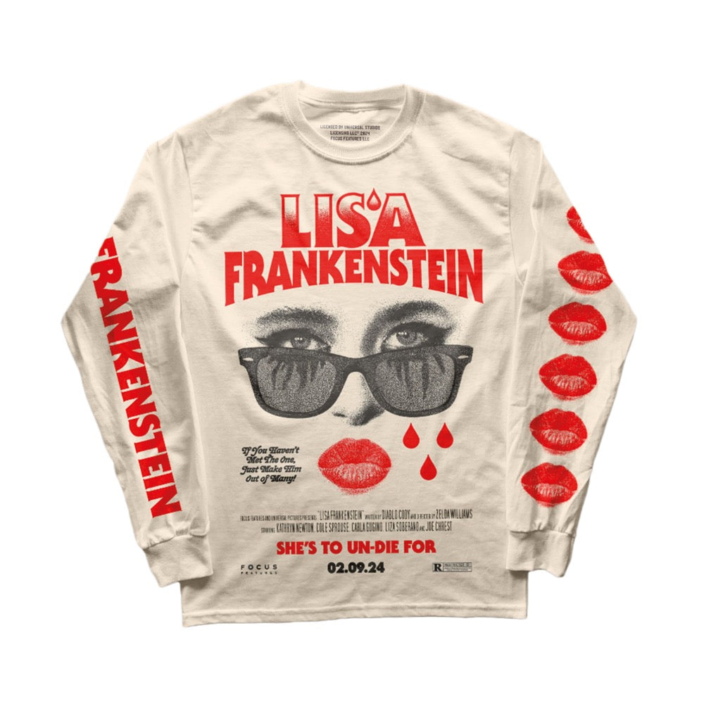 Lisa Frankenstein Hide Your Tears Oversized Long Sleeve Tee