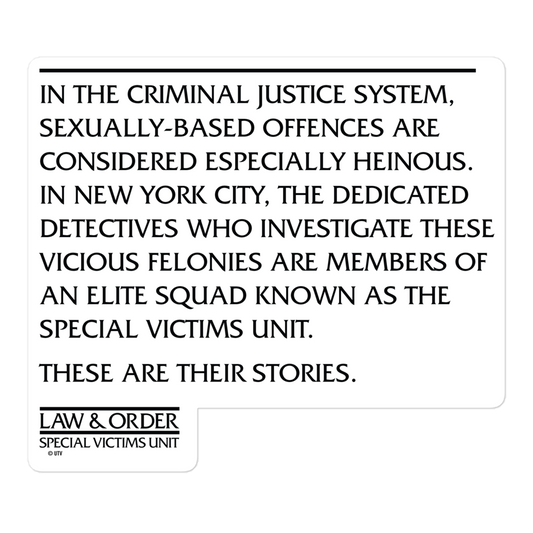 Law & Order Criminal Justice System Quote Die Cut Sticker