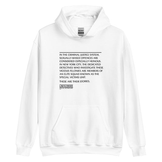 Law & Order Criminal Justice System Quote Fleece Hooded Sweatshirt