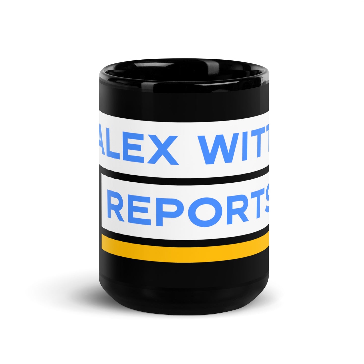 Alex Witt Reports Black Mug