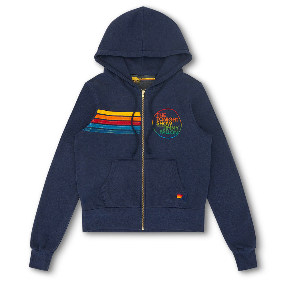 The Tonight Show Starring Jimmy Fallon x  Aviator Nation Zip Hoodie Navy