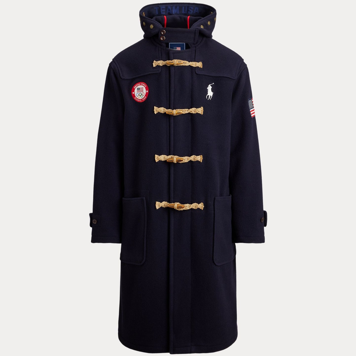 Ralph Lauren Team USA  Men's Flagbearer Toggle Coat Navy