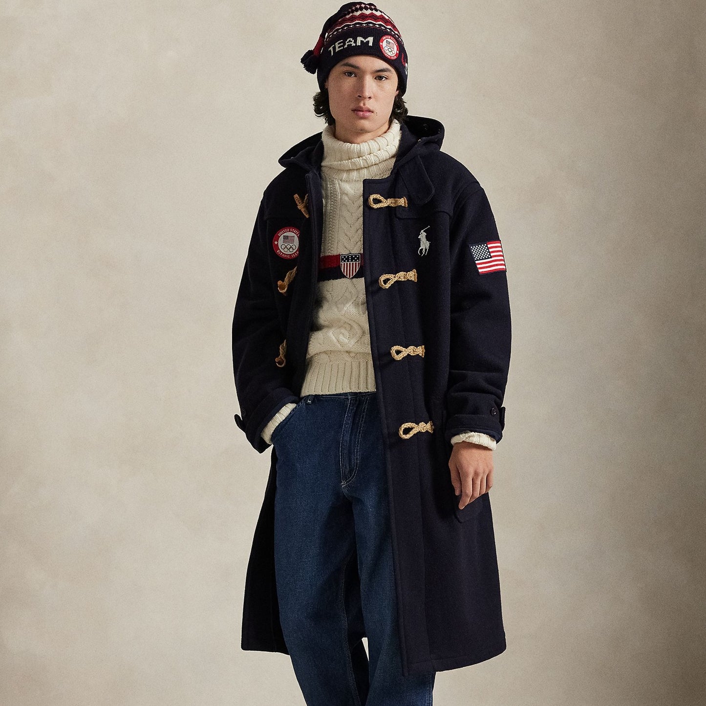 Ralph Lauren Team USA  Men's Flagbearer Toggle Coat