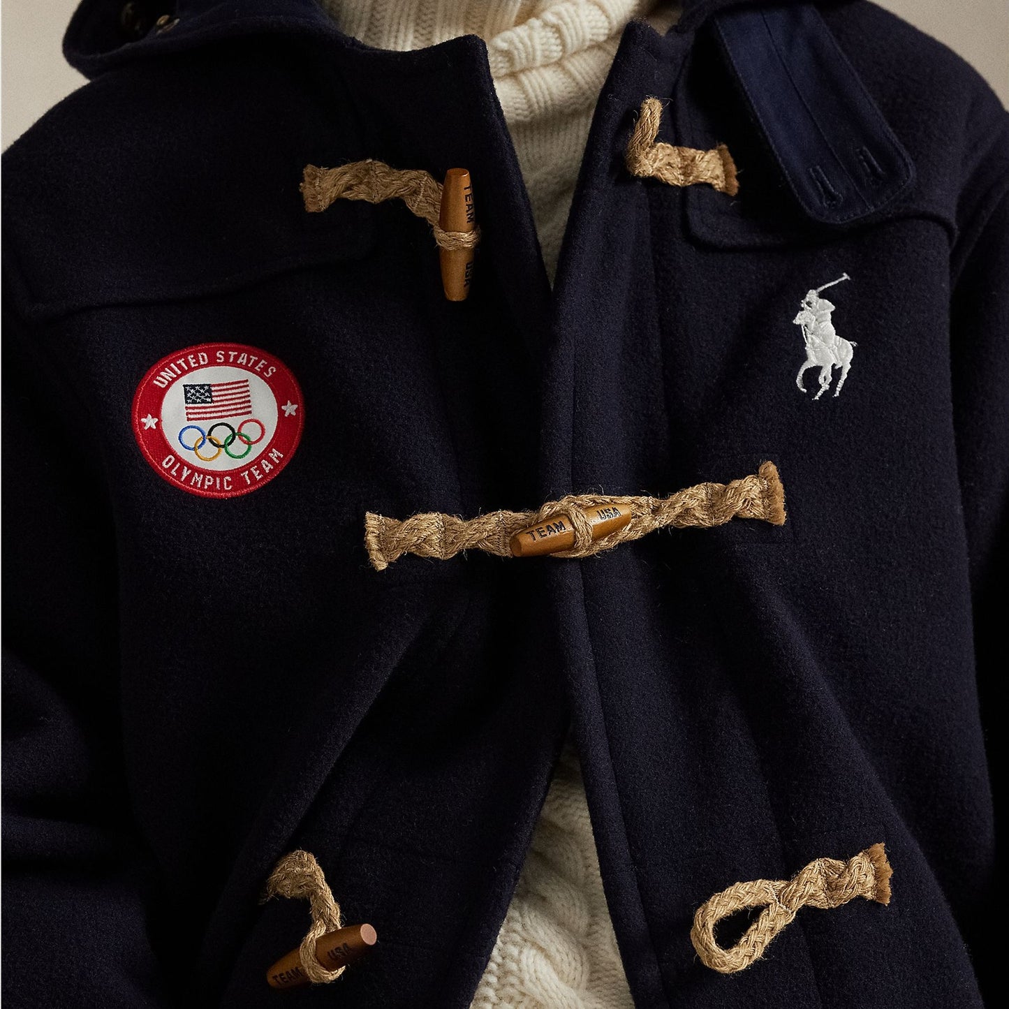 Ralph Lauren Team USA  Men's Flagbearer Toggle Coat