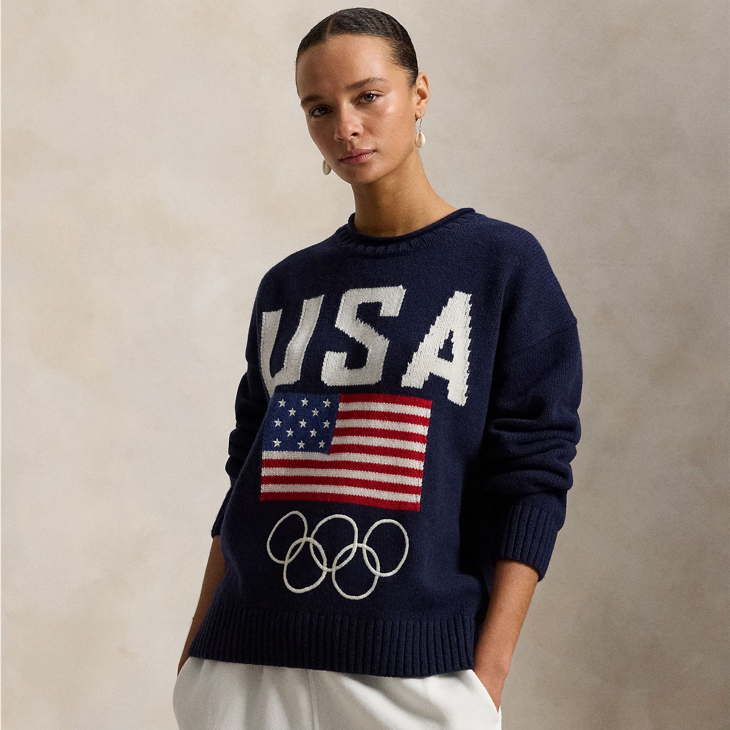 Ralph Lauren Team USA Wool-Blend Rollneck Sweater