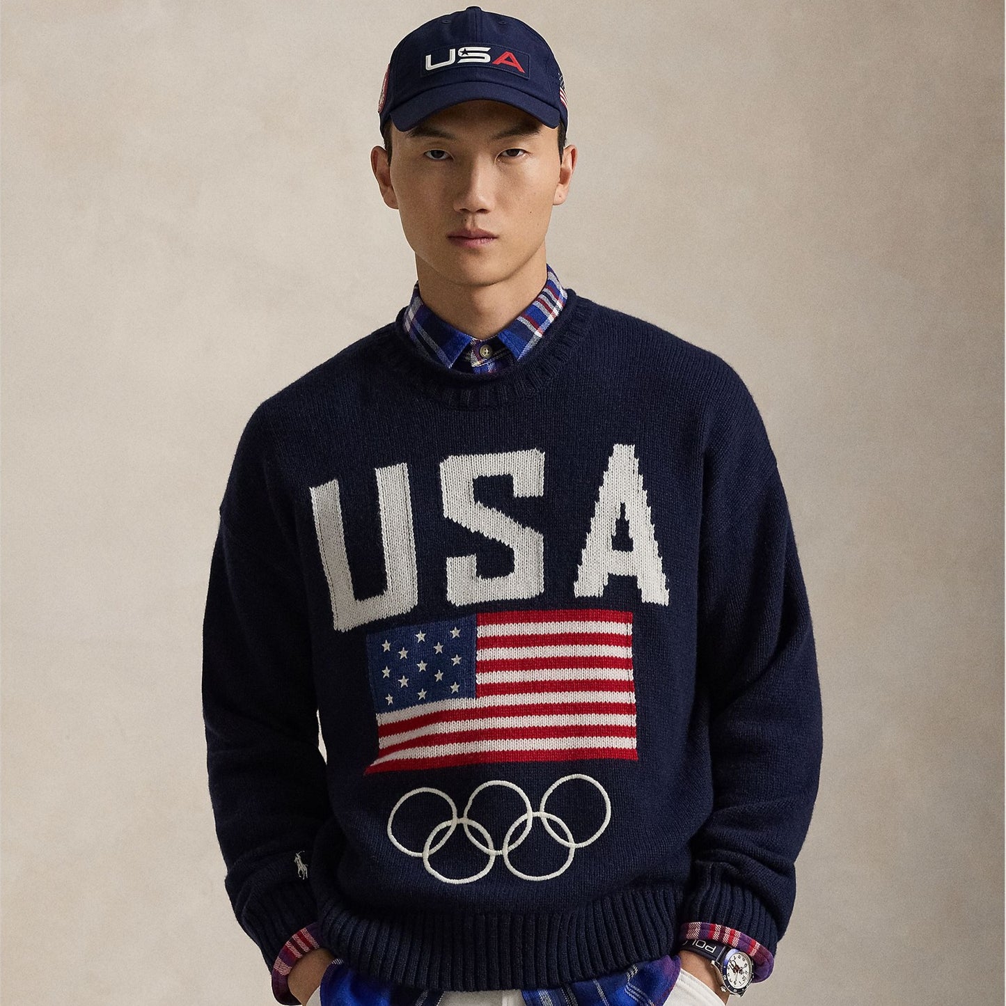 Ralph Lauren Team USA Wool-Blend Rollneck Sweater