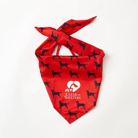 The Black Dog x Clear the Shelter Dog Bandana Red