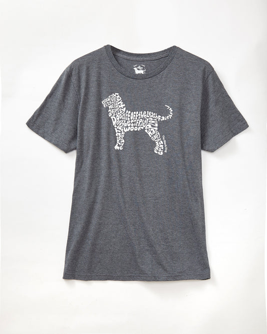 The Black Dog Adult Best Friends Short Sleeve Tee Grey