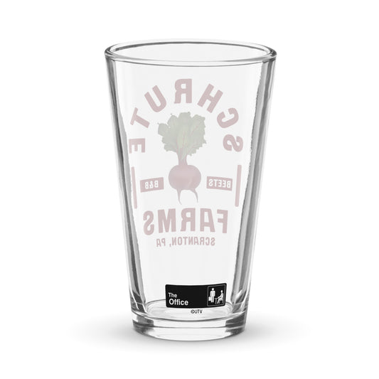 The Office The Office Shrute Farms Pint Glass Shaker Pint Glass