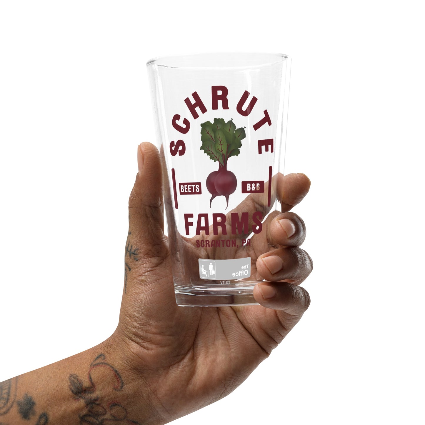 The Office The Office Shrute Farms Pint Glass Shaker Pint Glass
