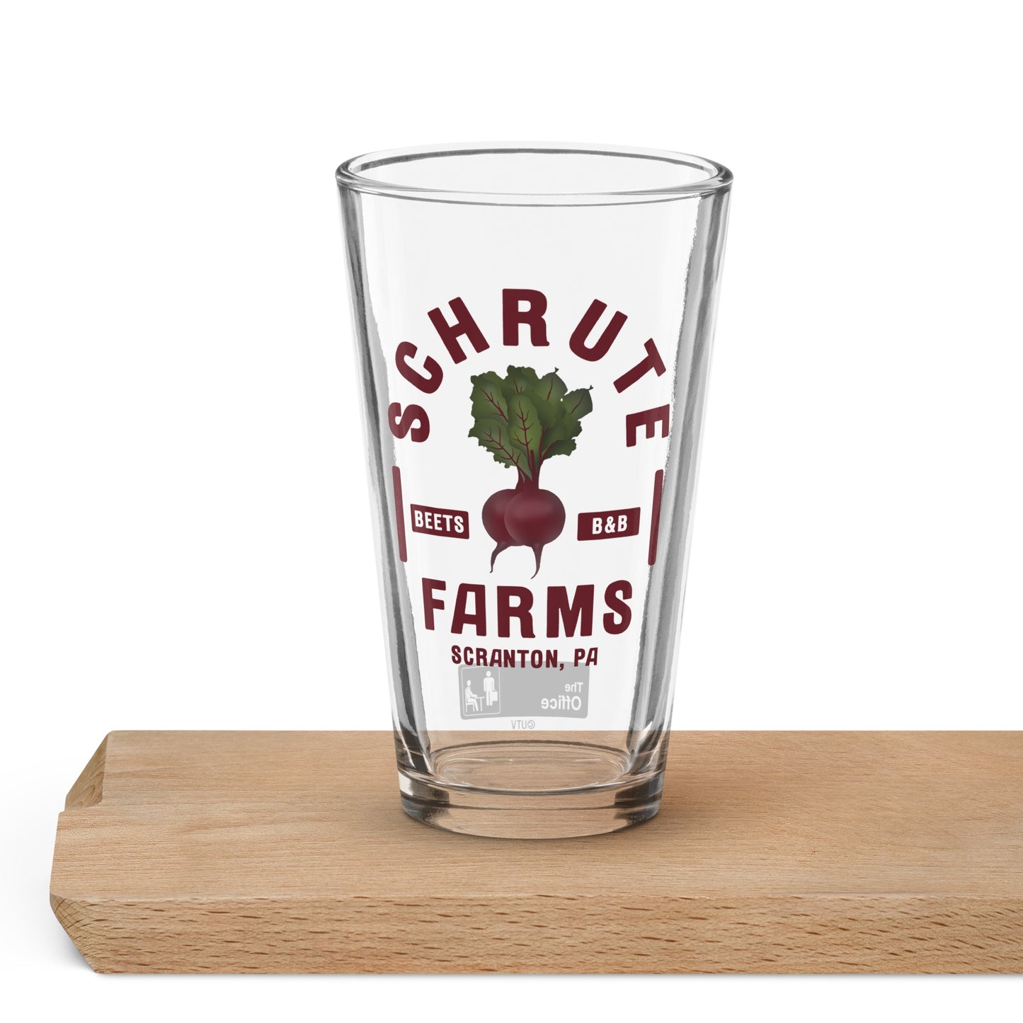 The Office The Office Shrute Farms Pint Glass Shaker Pint Glass