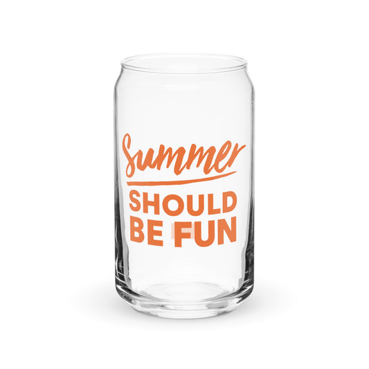 Summer House Summer Should Be Fun Can Shaped Glass