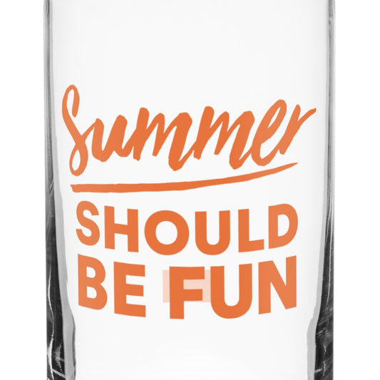 Summer House Summer Should Be Fun Can Shaped Glass