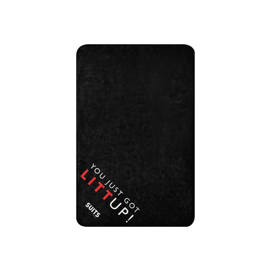 Suits Litt Up Sherpa Blanket