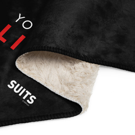 Suits Litt Up Sherpa Blanket