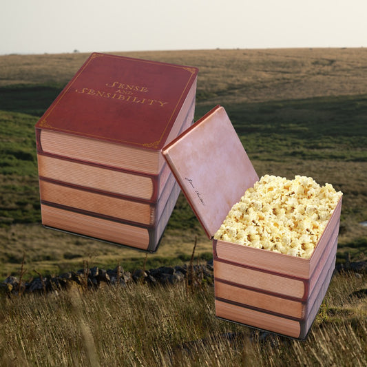 Sense and Sensibility Book Stack Tin Popcorn Bucket