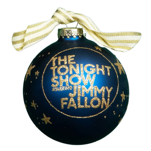 The Tonight Show with Jimmy Fallon Gold Glitter Logo Ornament