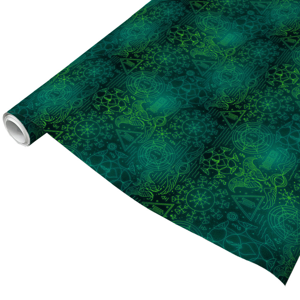 Wicked Rapping Paper Wicked Elphaba Grimmerie Satin Wrapping Paper