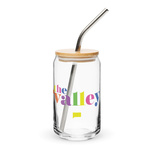The Valley Rainbow Logo Can-Shaped Glass