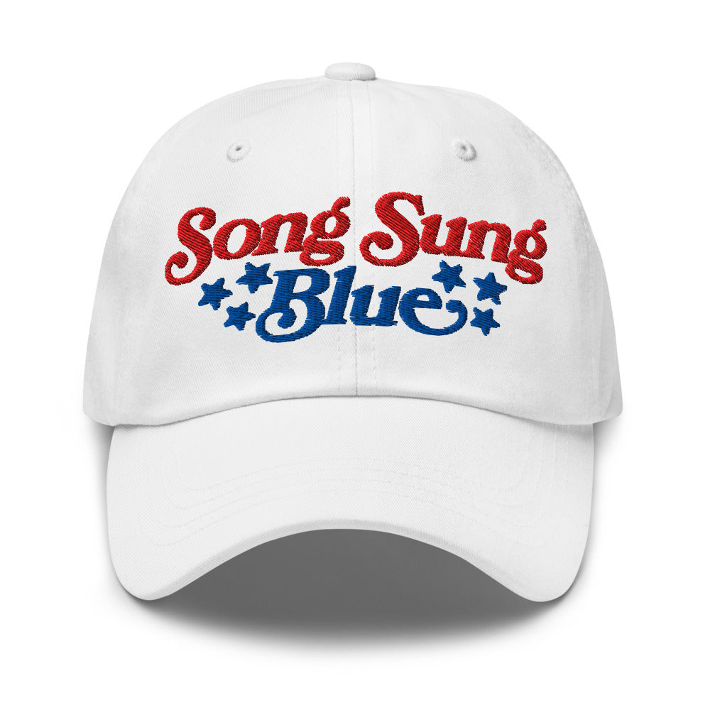 Song Sung Blue Logo Embroidered Hat White