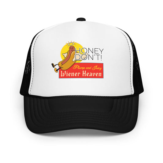 Honey Don't Weiner Heaven Trucker Hat Black/white/black