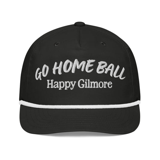 Happy Gilmore Go Home Ball Golf Rope Cap Black/white