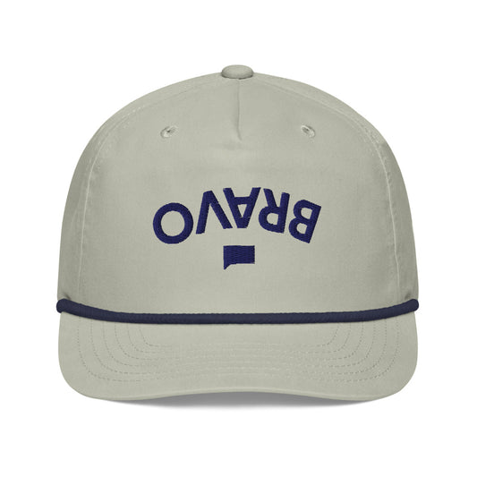 Bravo Gear Reverse Bravo Embroidered Rope Cap Lt Gray/navy