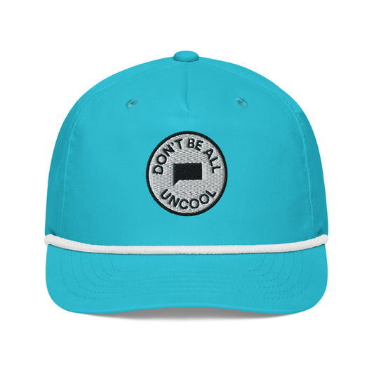 The Real Housewives of New York City Be Cool, Don't Be All Like Uncool Embroidered Golf Rope Cap Turquoise/white