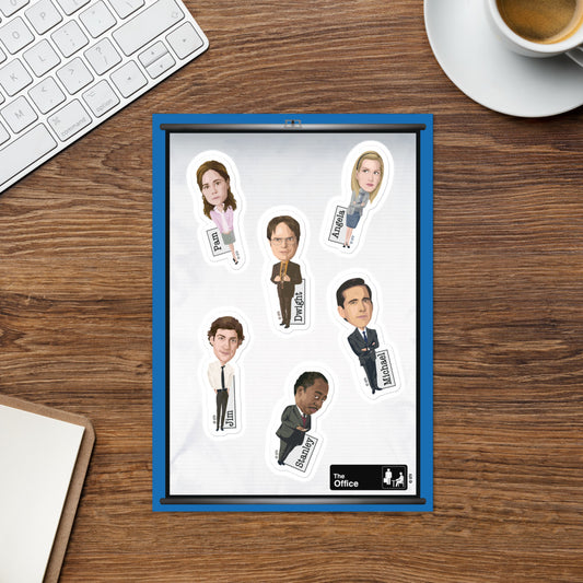 The Office Character Illustration Sticker Sheet