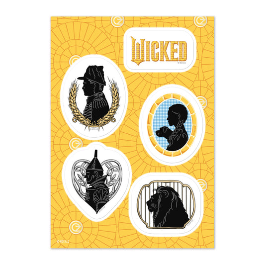Wicked: For Good Follow The Yellow Brick Road Kiss Cut Sticker Sheet One Size