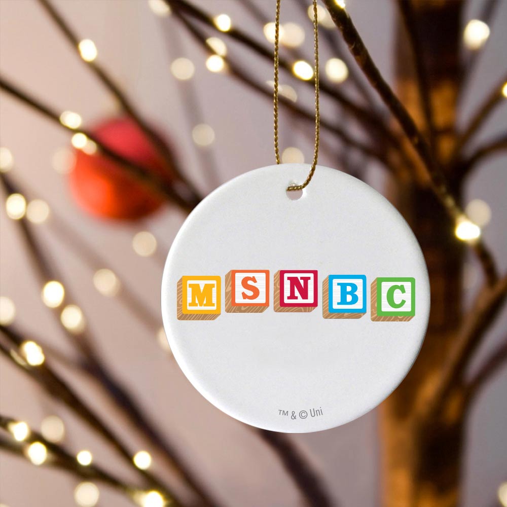 MSNBC Gear Baby Blocks Double-Sided Ornament