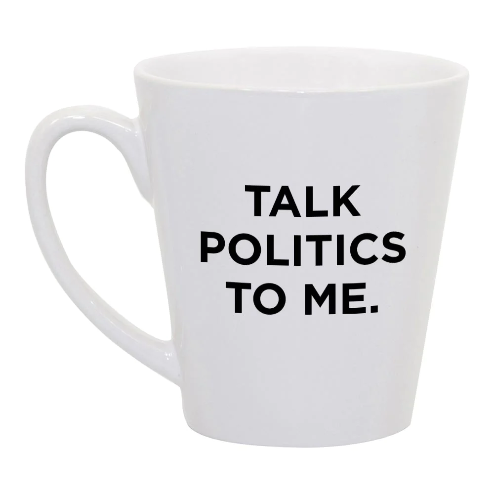 MSNBC Gear "Talk Politics to Me" 12 oz Latte Mug