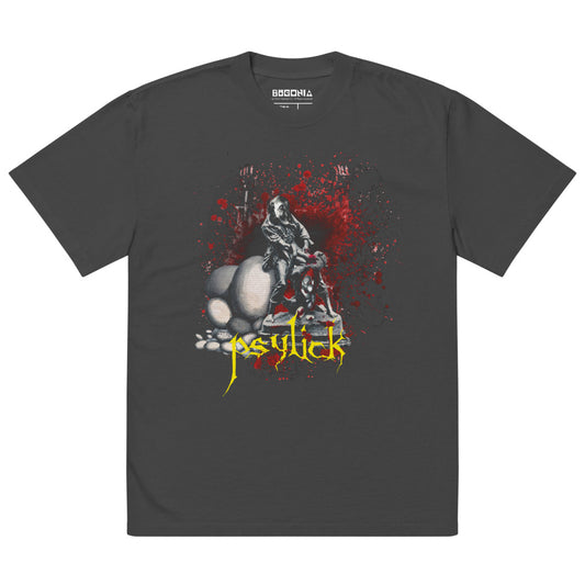 Bugonia Psylick Band Oversized Faded T-Shirt Faded Black