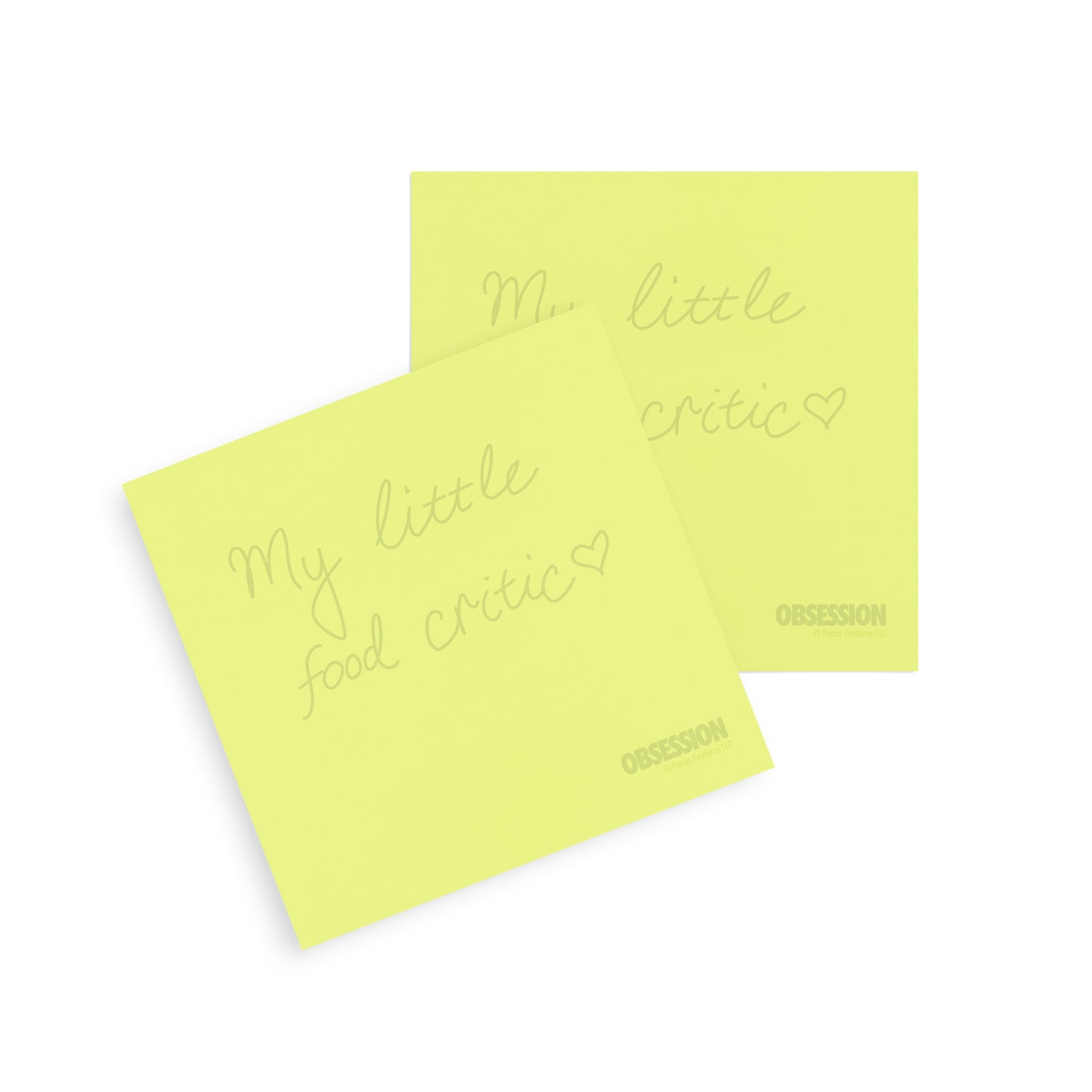 Obsession “My Little Food Critic” Sticky Notes