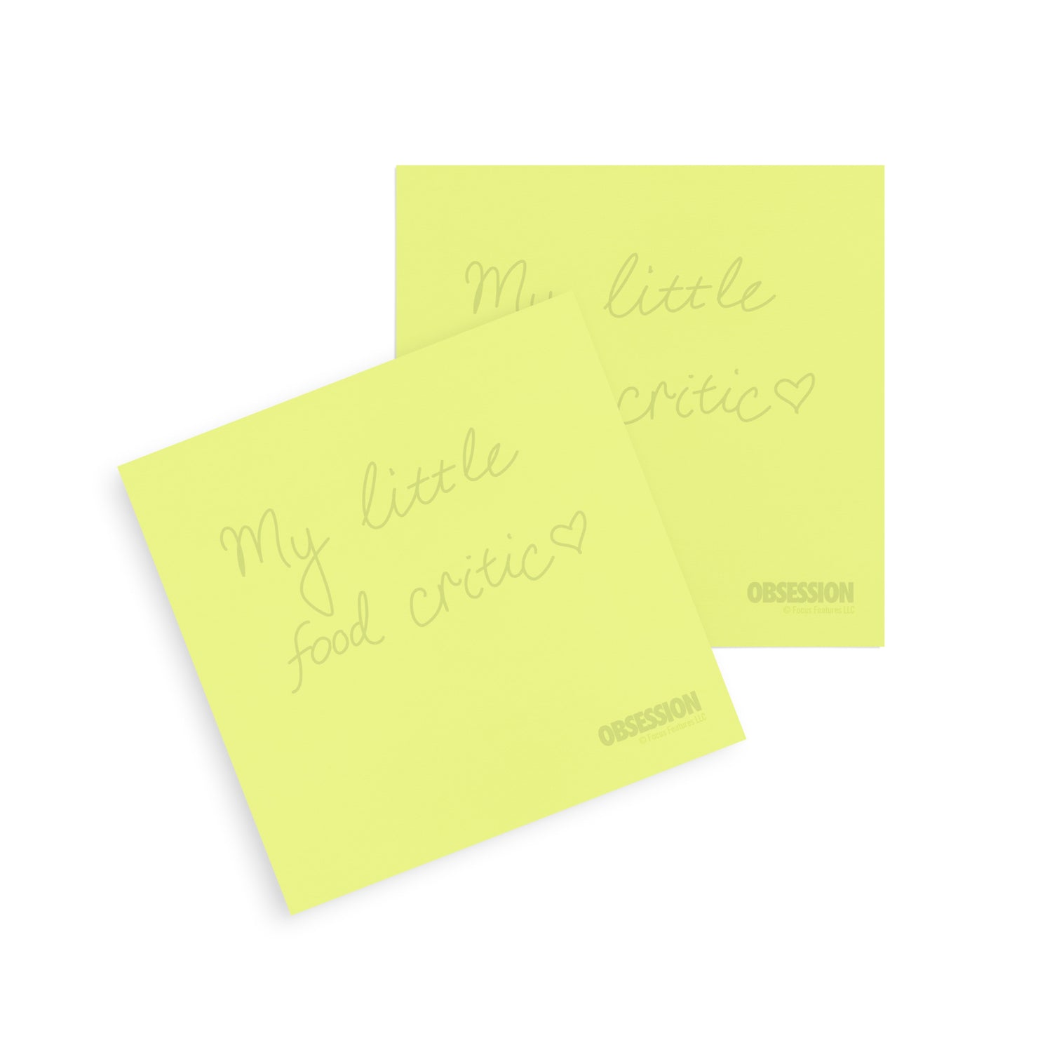 Obsession Sticky Note Obsession “My Little Food Critic” Sticky Notes