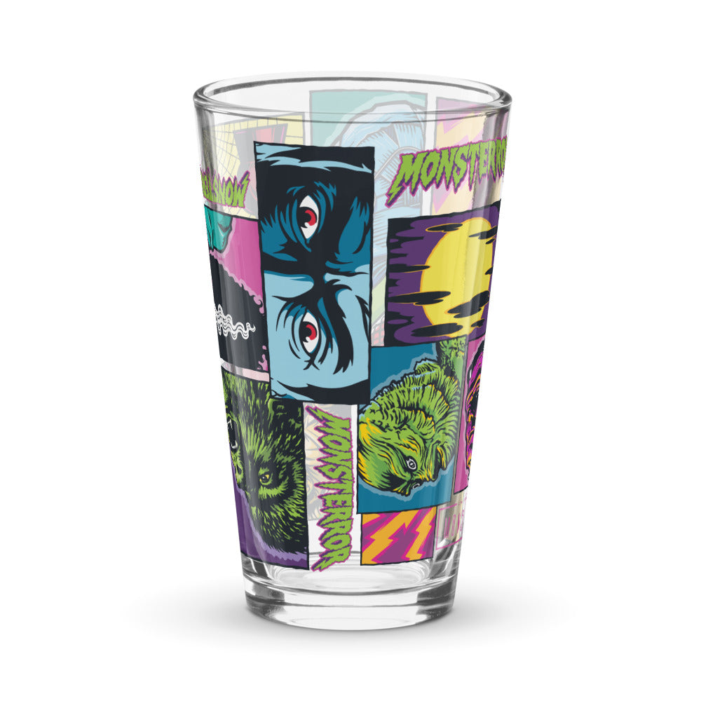 Copy Monster Pattern Glass Universal Monsters Comic Book Pint Glass