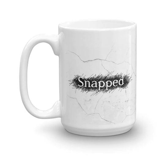 Snapped Logo Cracked White Mug