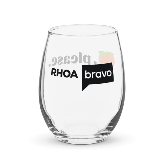 The Real Housewives of Atlanta Peach Please Stemless Wine Glass