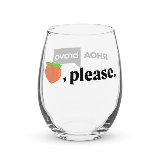 The Real Housewives of Atlanta Peach Please Stemless Wine Glass