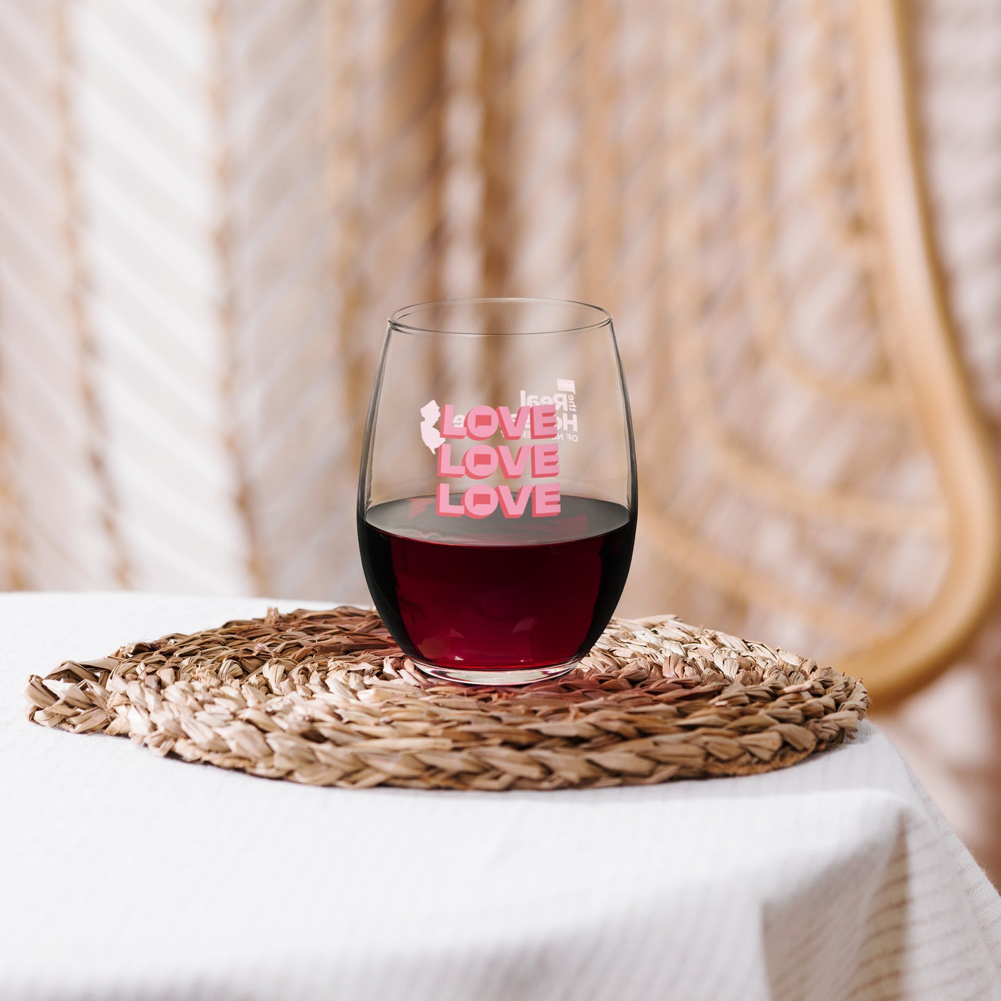The Real Housewives of New Jersey Wine Glass Love, Love, Love
