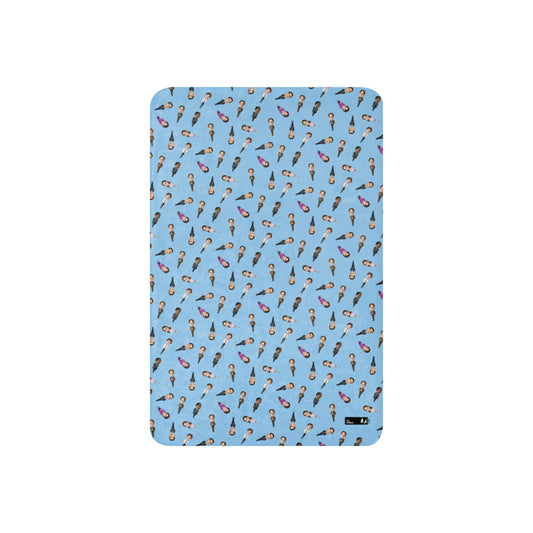 The Office Character Illustration Pattern Sherpa Blanket