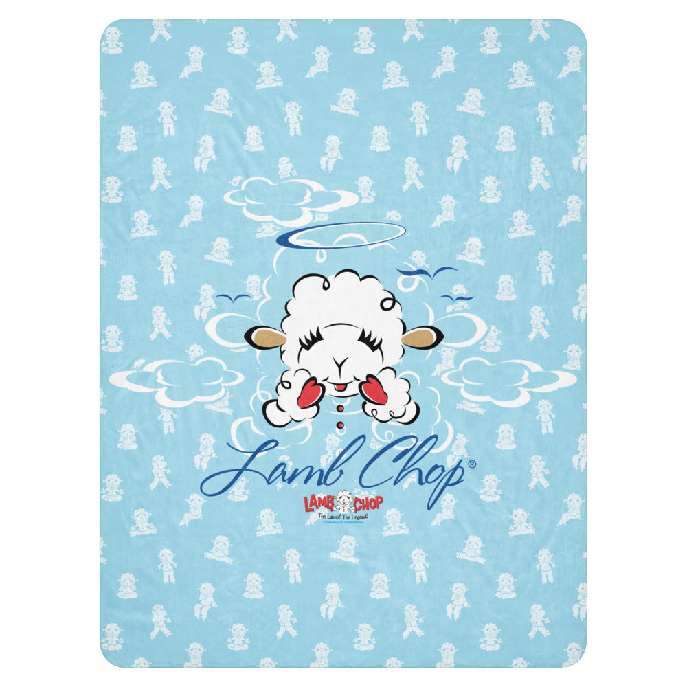 Lamb Chop Sherpa Blanket Angel 60 in x 80 in