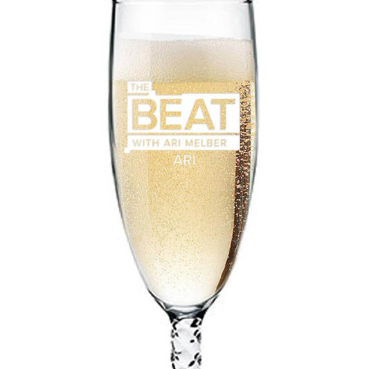 The Beat with Ari Melber Personalized Champagne Flute