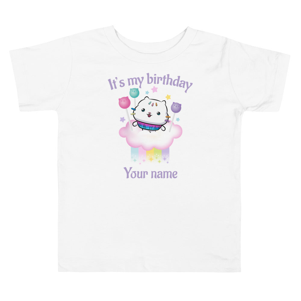 Gabby's Dollhouse The Movie Personalized Birthday Toddler T-Shirt White
