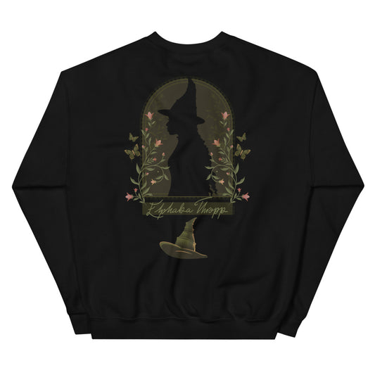 Wicked Enchanted Elements Elphaba Thropp Fleece Crewneck Sweatshirt Black
