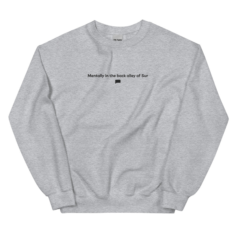 Vanderpump Rules Back Alley Embroidered Crewneck  Sport Grey