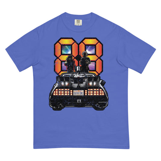 Back to the Future 88 Comfort Colors T-Shirt Flo Blue
