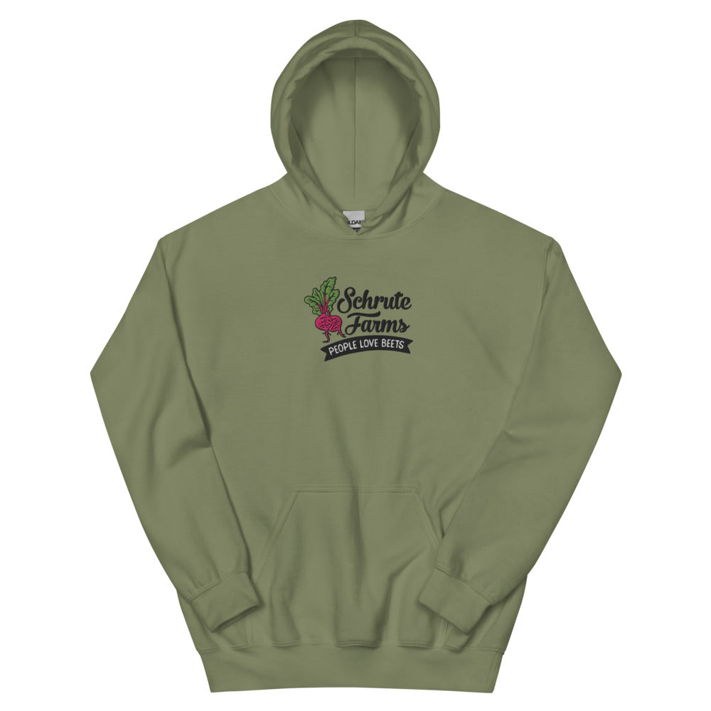 The Office Schrute Farm Embroidered Hoodie Military Green